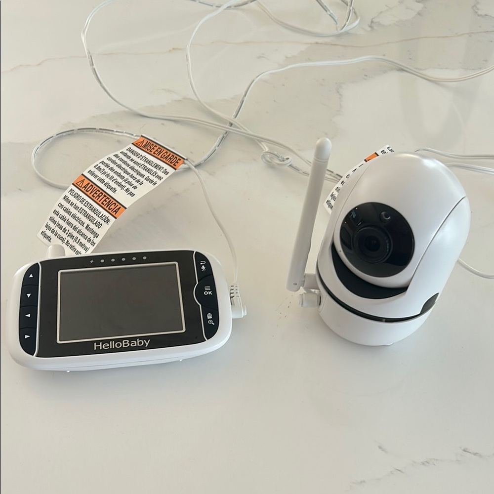 HelloBaby White Baby Monitor with Camera